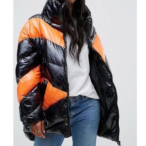 Asos shiny Puffer jacket coat us 36 M